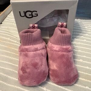 UGG Rose Pink Plush Slip-On Slipper Boots